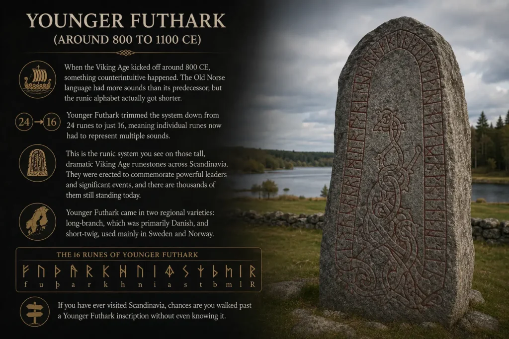 Younger Futhark (Around 800 to 1100 CE)